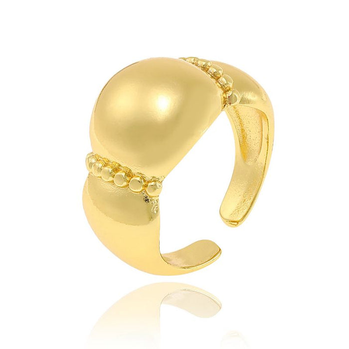 Fashion 9# Gold Plated Geometric Open Ring In Copper