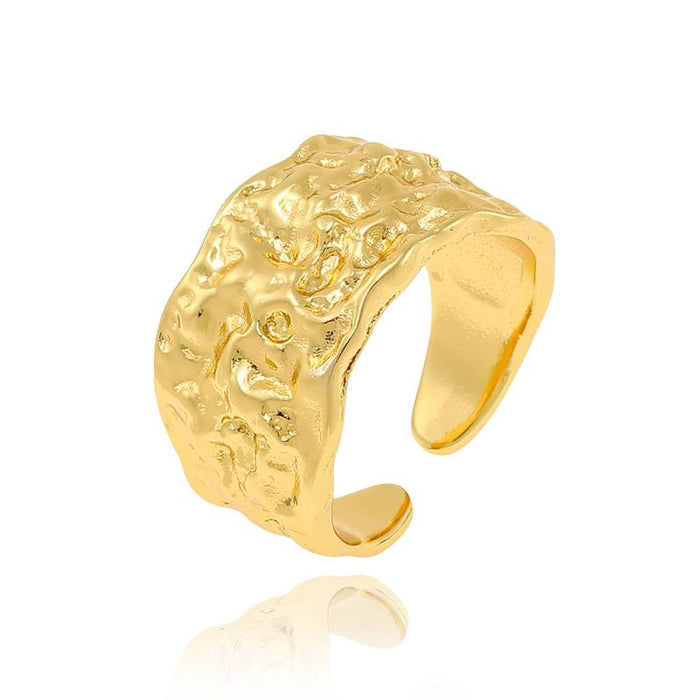 Fashion 9# Gold Plated Geometric Open Ring In Copper