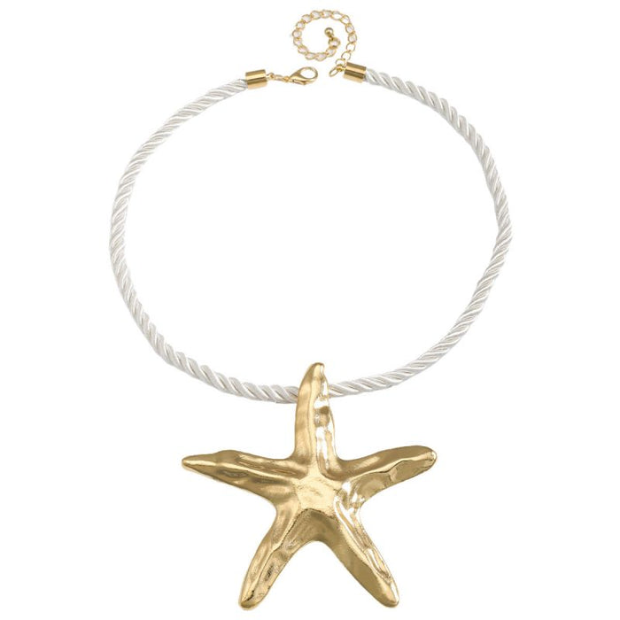 Fashion Silver Alloy Starfish Necklace