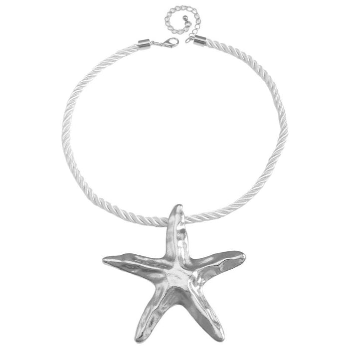 Fashion Silver Alloy Starfish Necklace