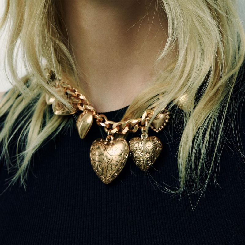 Silver Alloy Heart Necklace