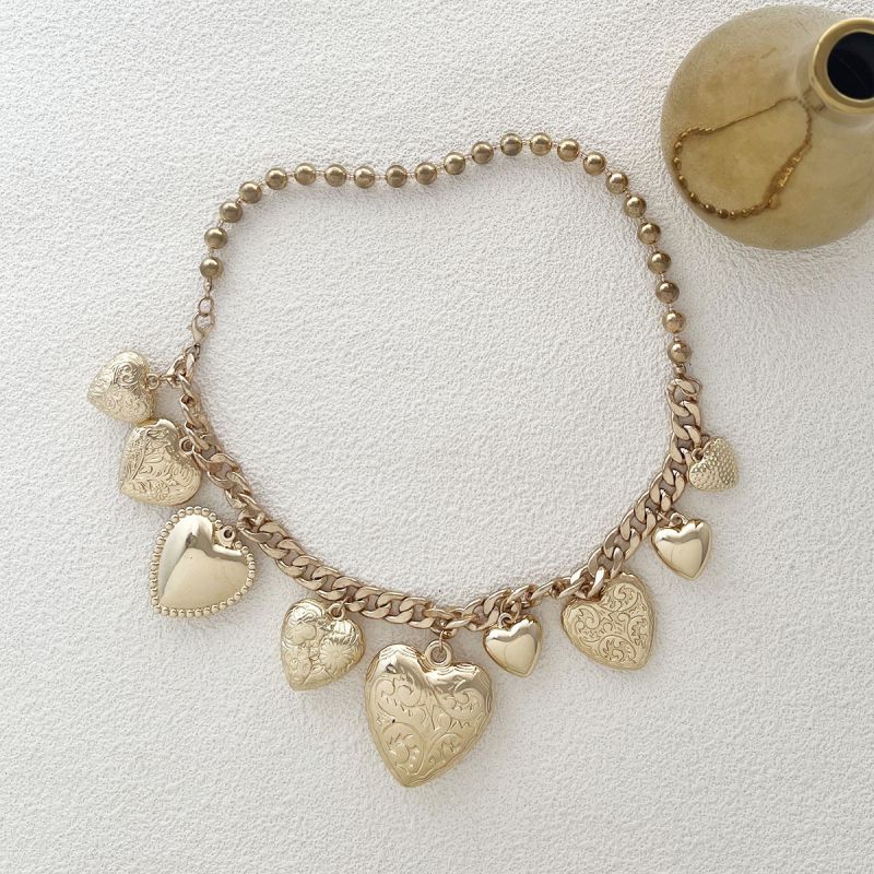 Silver Alloy Heart Necklace