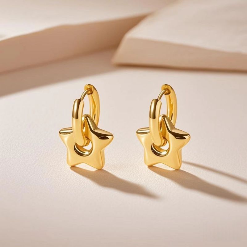 Love Silver Titanium Steel Heart Earrings