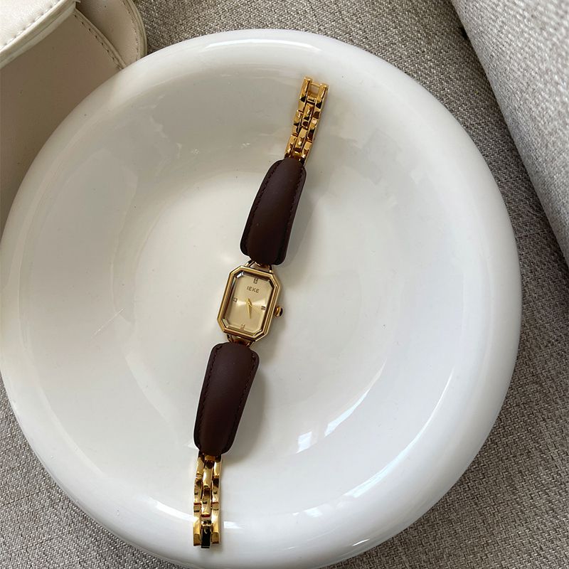 Silver Stainless Steel Square Watch