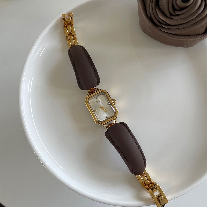 Silver Stainless Steel Square Watch