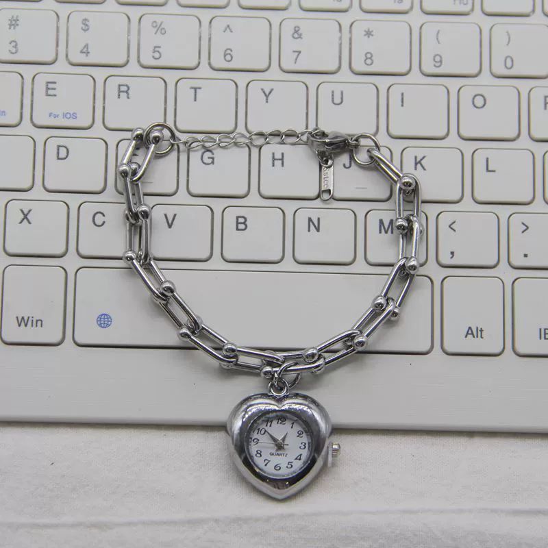 Gold Stainless Steel Heart Watch