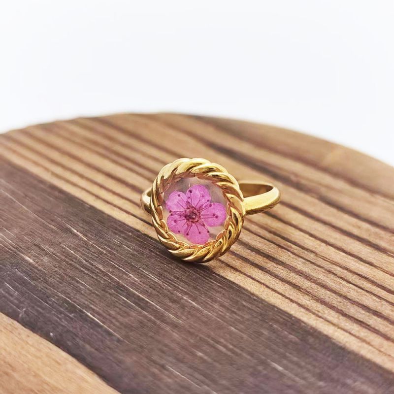 Style 3 Stainless Steel Dried Flower Ring