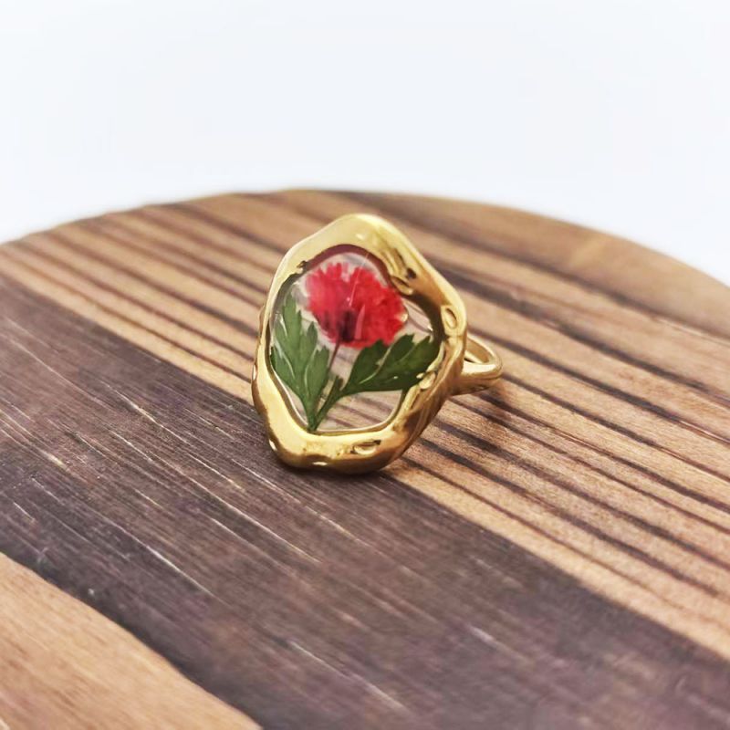 Style 3 Stainless Steel Dried Flower Ring