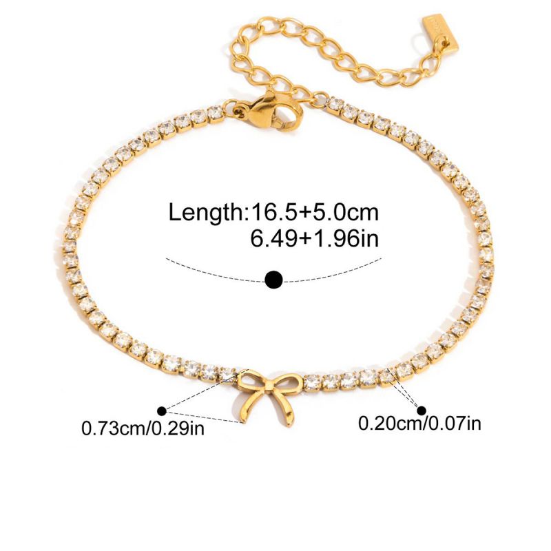 Petal Stainless Steel Diamond-encrusted Petal Bracelet