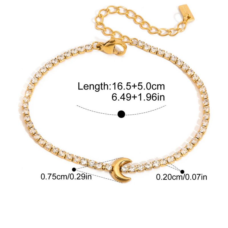 Petal Stainless Steel Diamond-encrusted Petal Bracelet